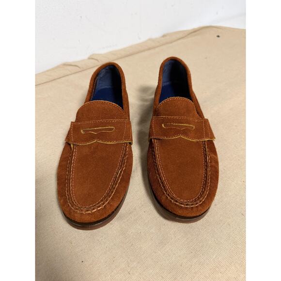 Cole Haan Shoes Loafers Mens Size 7M Brown Suede Penny Driving Moccasin Slip On - Picture 2 of 7